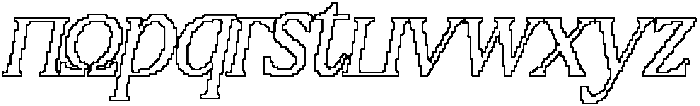 CS Olivera Pixel Outline otf (400) Font LOWERCASE