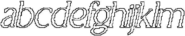 CS Origine Pixel Outline otf (400) Font LOWERCASE
