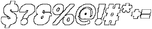 CS Qinetic Pixel Outline otf (400) Font OTHER CHARS