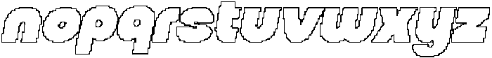 CS Qinetic Pixel Outline otf (400) Font LOWERCASE