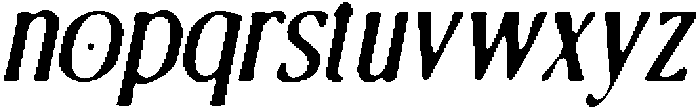 CS Quantine Drawn Italic otf (400) Font LOWERCASE