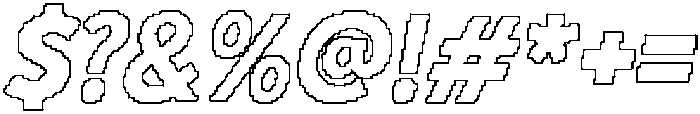 CS Quartic Pixel Outline otf (400) Font OTHER CHARS