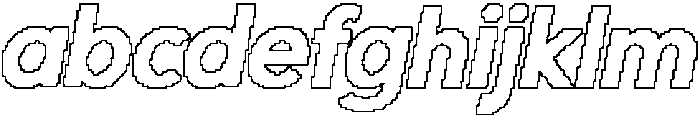 CS Quartic Pixel Outline otf (400) Font LOWERCASE
