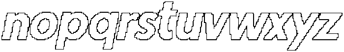 CS Quartic Pixel Outline otf (400) Font LOWERCASE