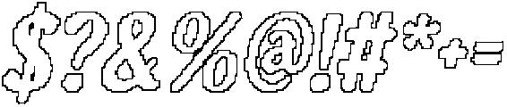 CS Quera Pixel Outline otf (400) Font OTHER CHARS