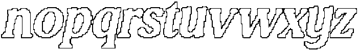 CS Quera Pixel Outline otf (400) Font LOWERCASE