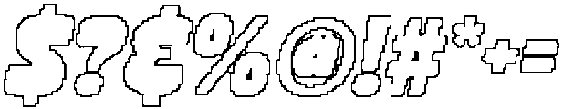 CS Quidle Pixel Outline otf (400) Font OTHER CHARS