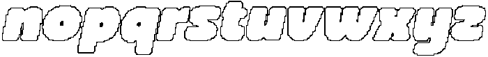 CS Quidle Pixel Outline otf (400) Font LOWERCASE
