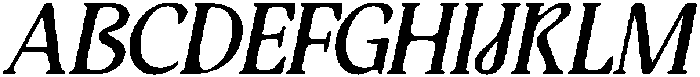 CS Quiles Drawn Italic otf (400) Font UPPERCASE