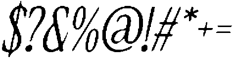 CS Quinary Drawn Italic otf (400) Font OTHER CHARS