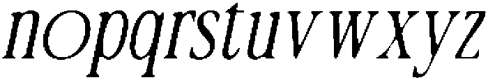 CS Quinary Drawn Italic otf (400) Font LOWERCASE