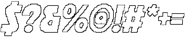 CS Quinta Pixel Outline otf (400) Font OTHER CHARS
