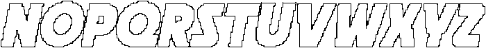CS Quinta Pixel Outline otf (400) Font UPPERCASE