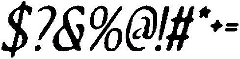CS Quinzel Drawn Italic otf (400) Font OTHER CHARS