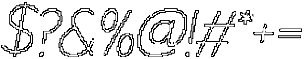 CS Quipster Pixel Outline otf (400) Font OTHER CHARS