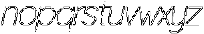 CS Quipster Pixel Outline otf (400) Font LOWERCASE
