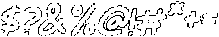 CS Racons Pixel Outline otf (400) Font OTHER CHARS