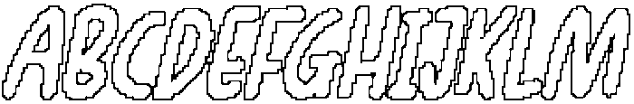 CS Racons Pixel Outline otf (400) Font UPPERCASE