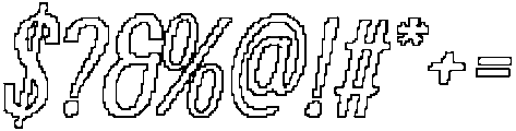 CS Rafting Pixel Outline otf (400) Font OTHER CHARS