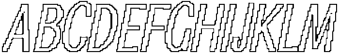 CS Rafting Pixel Outline otf (400) Font UPPERCASE