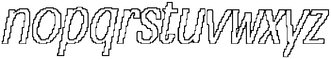 CS Rafting Pixel Outline otf (400) Font LOWERCASE