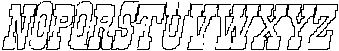 CS Ralphie Pixel Outline otf (400) Font UPPERCASE