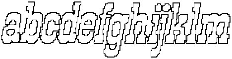 CS Ralphie Pixel Outline otf (400) Font LOWERCASE