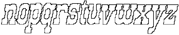 CS Ralphie Pixel Outline otf (400) Font LOWERCASE