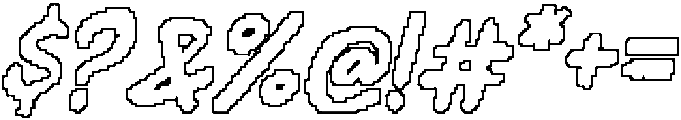 CS Ranchers Pixel Outline otf (400) Font OTHER CHARS