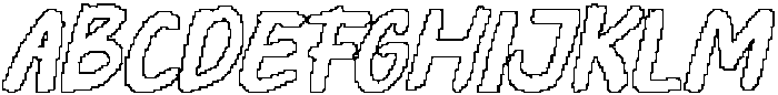 CS Ranchers Pixel Outline otf (400) Font UPPERCASE