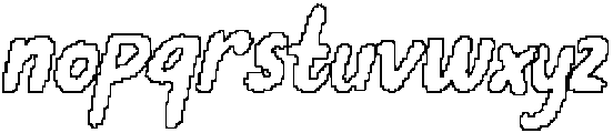 CS Ranchers Pixel Outline otf (400) Font LOWERCASE
