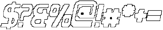 CS Randal Pixel Outline otf (400) Font OTHER CHARS