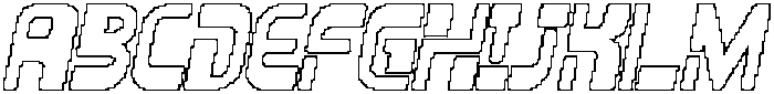 CS Randal Pixel Outline otf (400) Font UPPERCASE