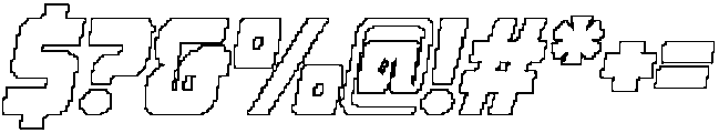 CS Randy Pixel Outline otf (400) Font OTHER CHARS