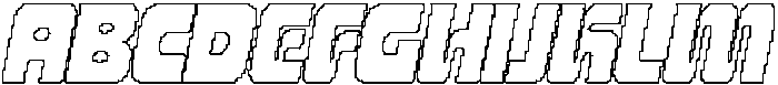 CS Randy Pixel Outline otf (400) Font UPPERCASE