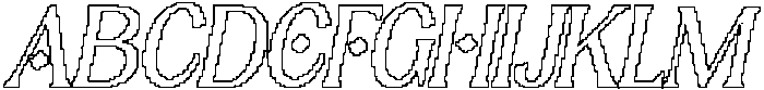 CS Ravella Pixel Outline otf (400) Font UPPERCASE