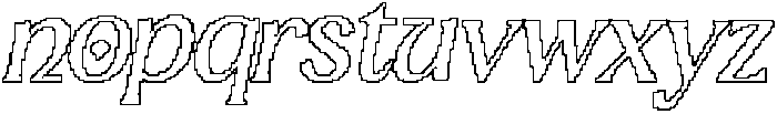 CS Ravella Pixel Outline otf (400) Font LOWERCASE