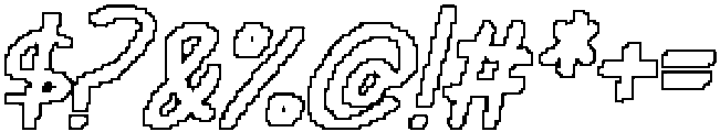 CS Raving Pixel Outline otf (400) Font OTHER CHARS