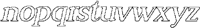 CS Reamus Pixel Outline otf (400) Font LOWERCASE
