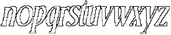 CS Refuse Pixel Outline otf (400) Font LOWERCASE