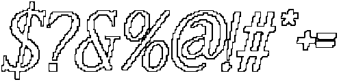 CS Reggie Pixel Outline otf (400) Font OTHER CHARS