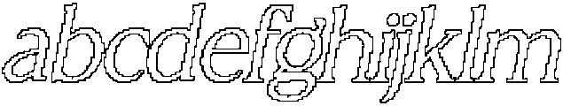 CS Reggie Pixel Outline otf (400) Font LOWERCASE