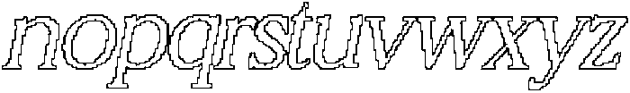 CS Reggie Pixel Outline otf (400) Font LOWERCASE