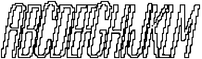 CS Resting Pixel Outline otf (400) Font UPPERCASE