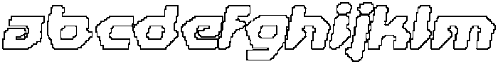 CS Revson Pixel Outline otf (400) Font LOWERCASE