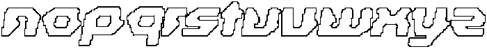 CS Revson Pixel Outline otf (400) Font LOWERCASE