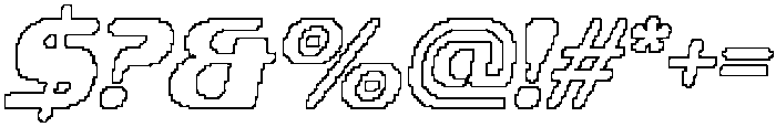 CS Rexa Pixel Outline otf (400) Font OTHER CHARS