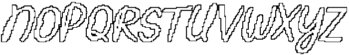 CS Ricotta Pixel Outline otf (400) Font UPPERCASE