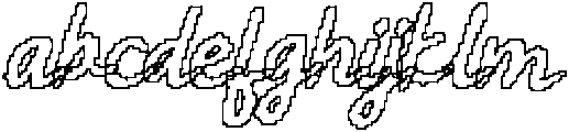 CS Ricotta Pixel Outline otf (400) Font LOWERCASE