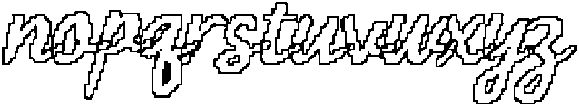 CS Ricotta Pixel Outline otf (400) Font LOWERCASE